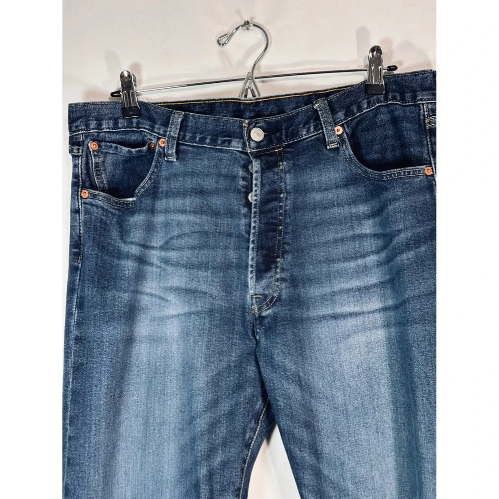 Levis‎ 501 Original Fit Mens Jeans 36x34 Blue Denim Button Fly Straight Leg